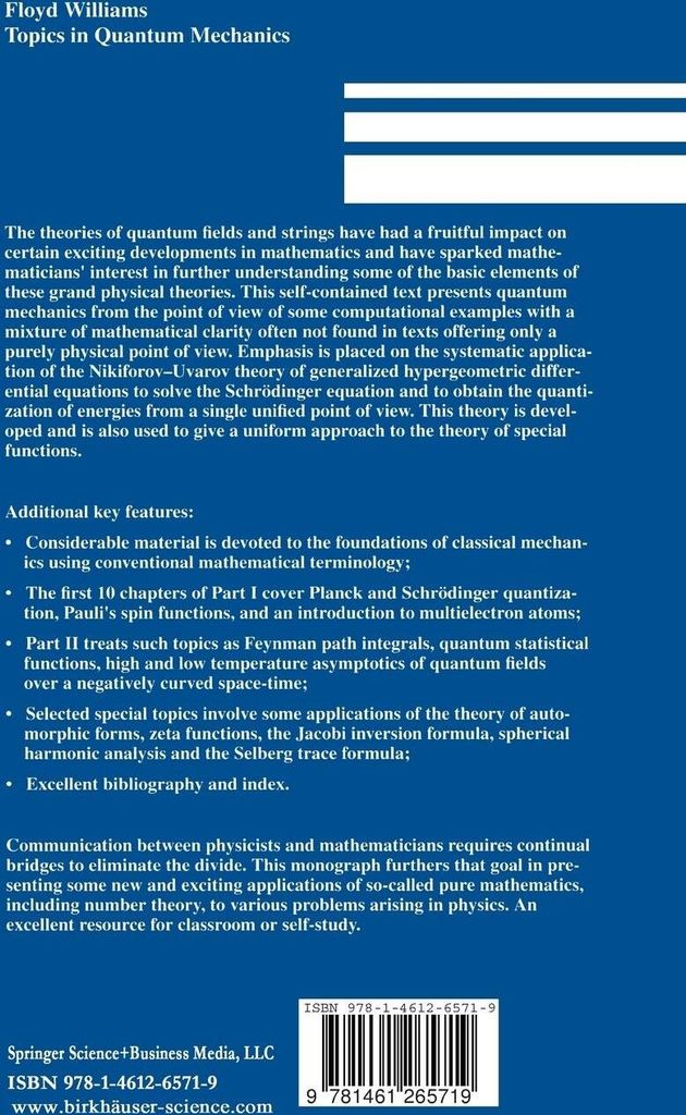Topics in Quantum Mechanics