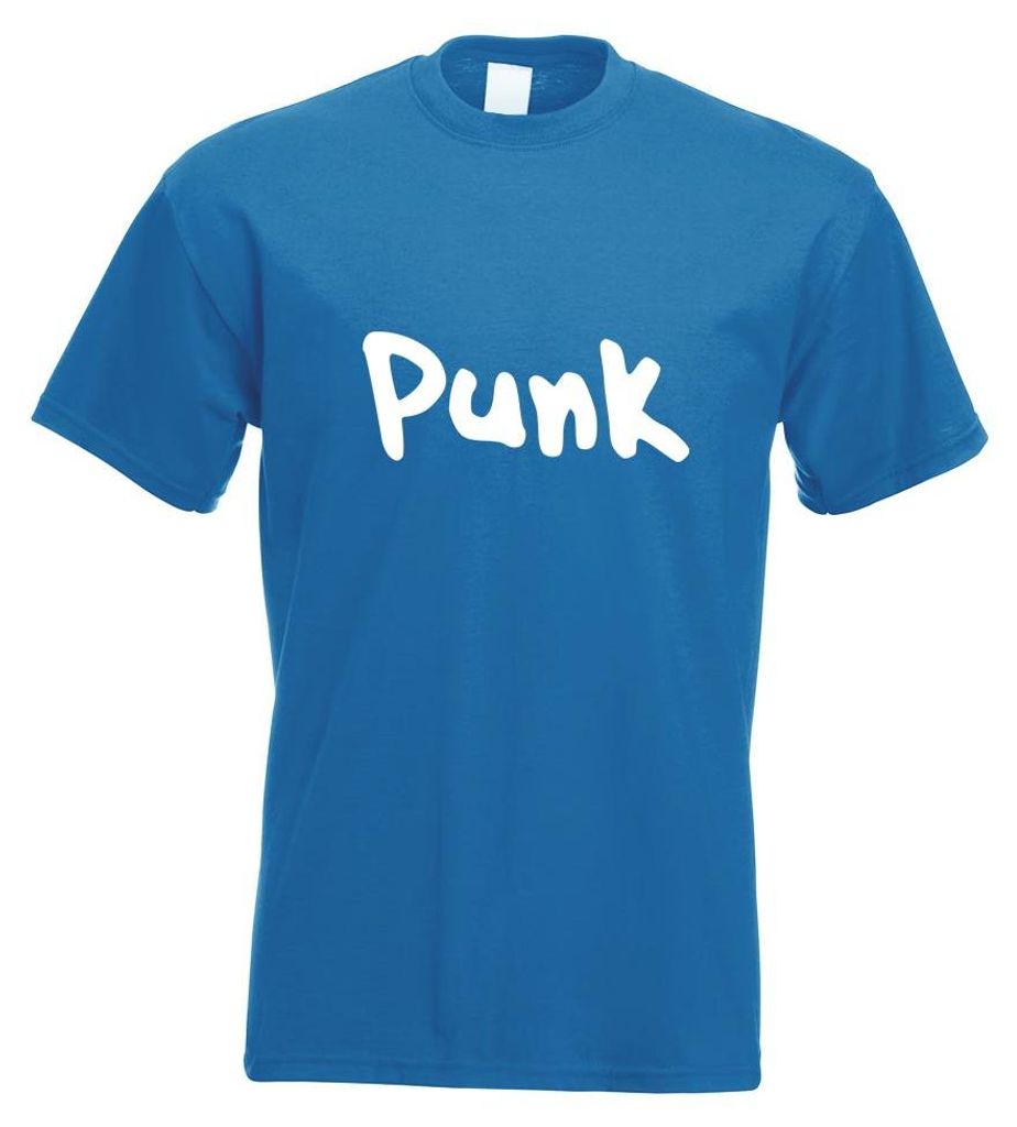 Kiwistar - T-Shirt - royal - Punk Schriftzug Musikrichtung Motiv Bedruckt Funshirt Design Print - mit Motiv Bedruckt - Funshirt Design - Sport - Fr...