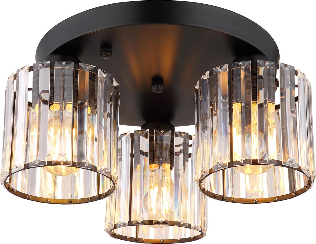 Globo Lighting|Deckenleuchte Metall schwarz matt, 3x E27