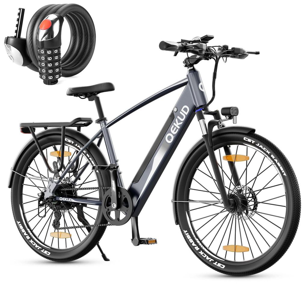 Qekud Elektrofahrrad – 27,5 Zoll E-Bike mit 100 km Reichweite, 250W Motor & 36V Akku für Stadt und Freizeit
