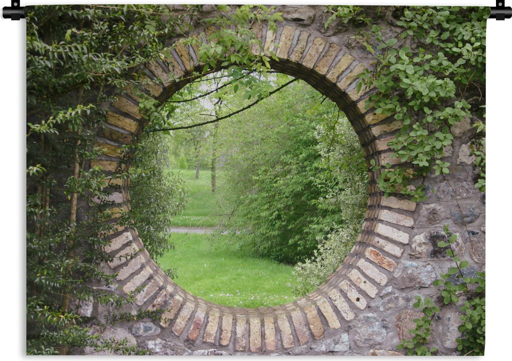 MuchoWow Wandteppich Wandbehang Park - Aussicht - Natur 90x67.5 cm Tapisserie Dekoration Wandtuch - Fototeppich - Wand-Skulpturen