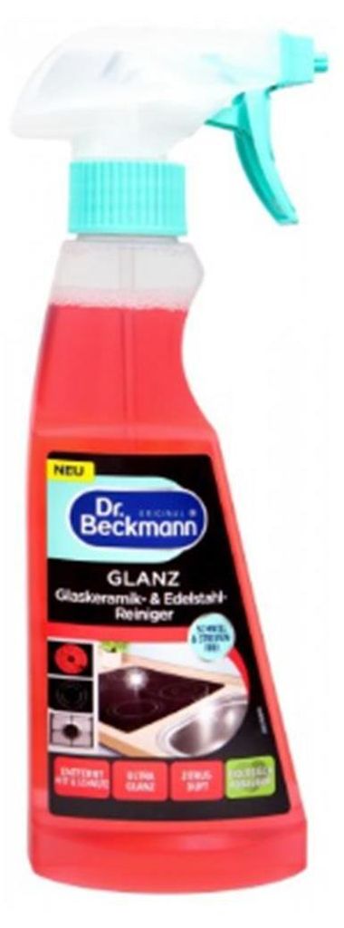 Dr. Beckmann INTENSIV Reiniger Für Glaskeramik & Edelstahl – Mit Natürlichen Aprikosenkernen, 250 Ml
