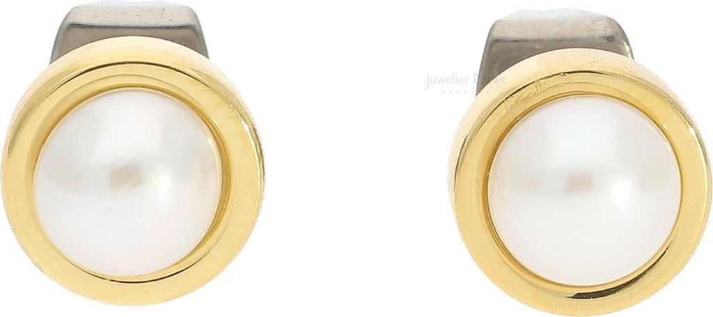 Boccia Titan Ohrstecker vergoldet mit Perle 0594-02