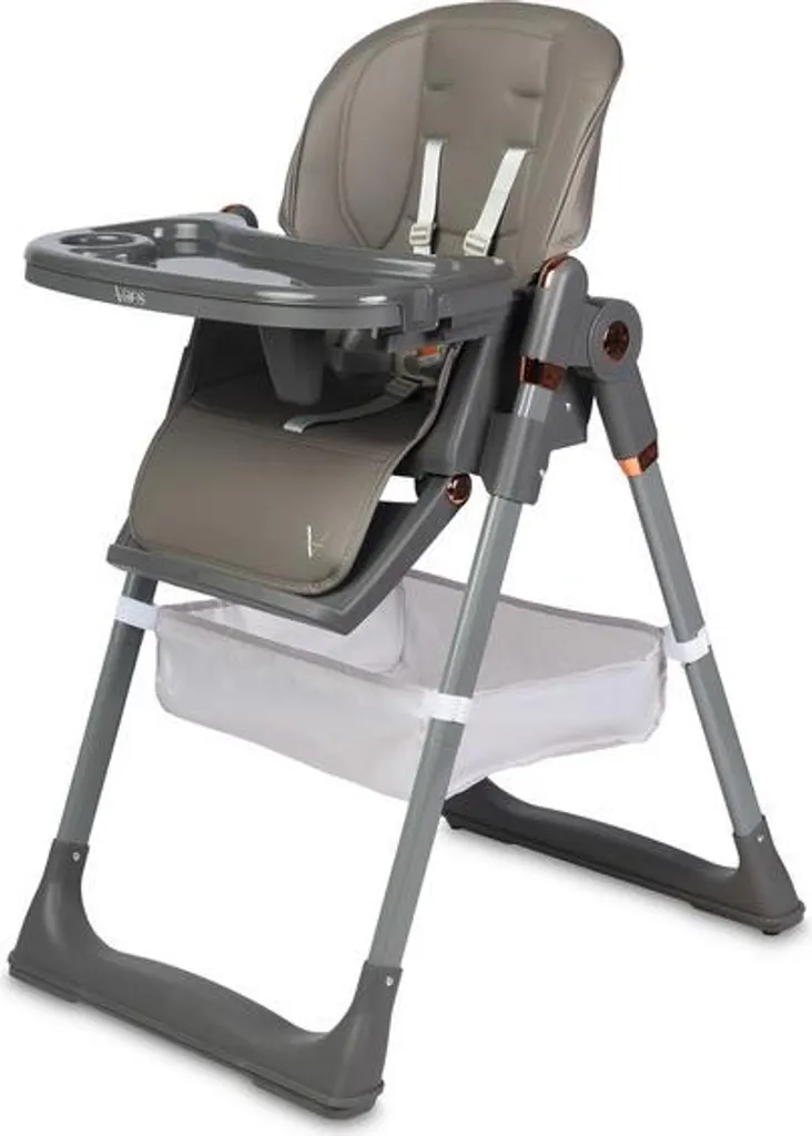 Chaise d'alimentation bébé Vars grise idéale pour diversification repas - 4