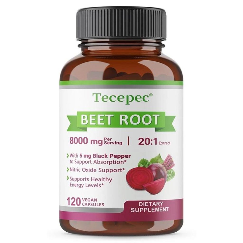 Beet Root 8000mg (120 Kapseln) Nahrungsergänzungsmittel, Herz, Kreislauf, Blutdruck, Herzgesundheit, Immunsystem, Kreislaufgesundheit