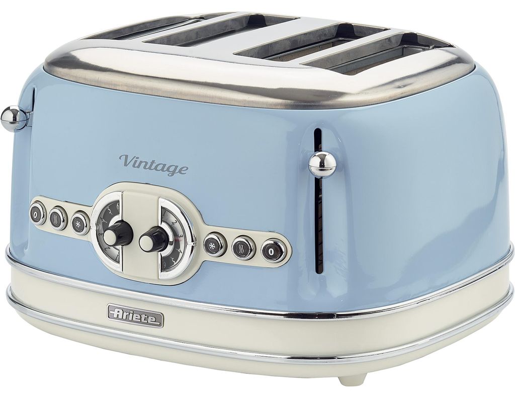 Ariete Vintage, broodrooster met 4 gleuven, blauw Productafbeelding 