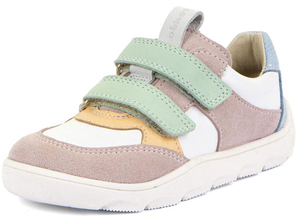 Froddo Zeru Spring Barefoot Mädchen Barfußschuhe aus Leder Weiß/Altrosa (White/Pink), G3130264-17