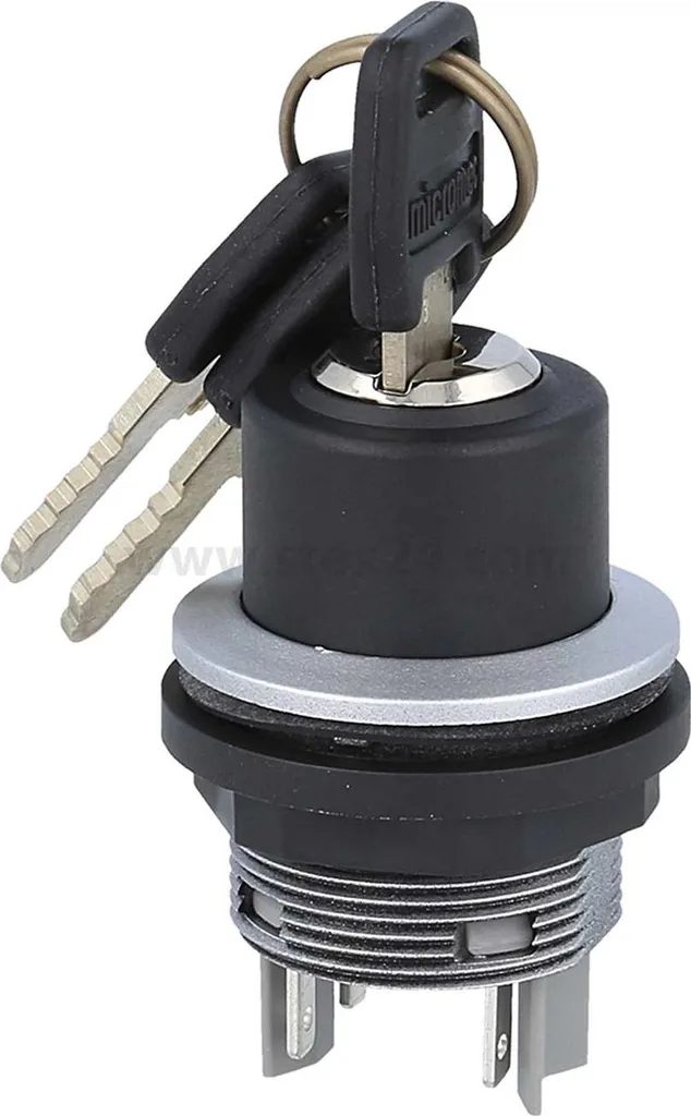 Contacteur à Clé pour Armoire Électrique SHORTRON 2S Ronde 2,8 mm