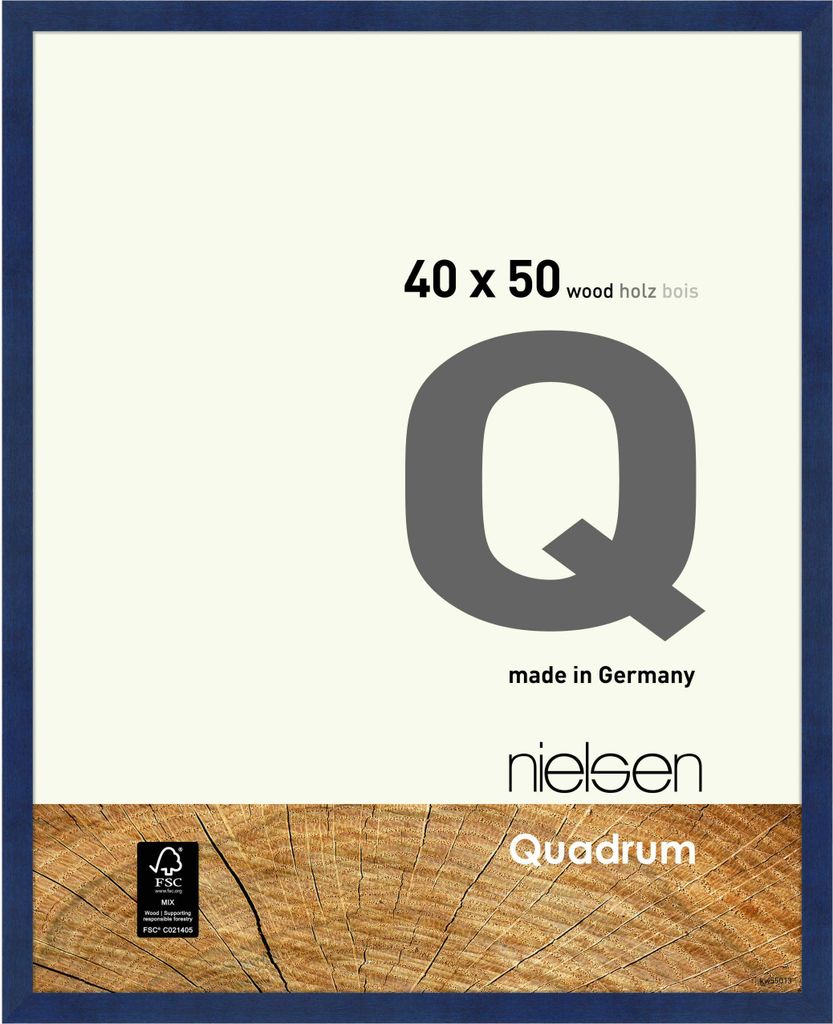 nielsen Holz Bilderrahmen Quadrum, 40x50 cm, Blau