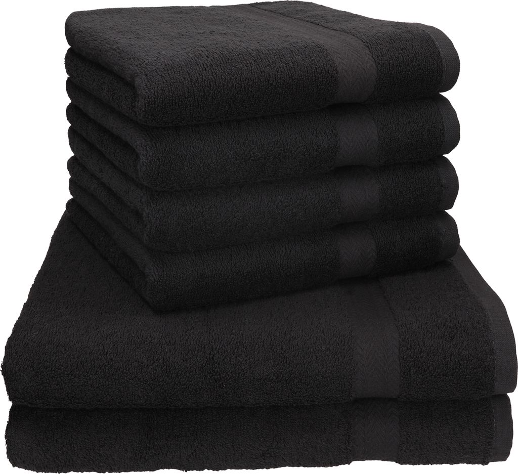 Betz 6-tlg. Handtuch-Set PREMIUM - 2 Liegetücher 4 Handtücher 100% Baumwolle Farbe: graphit