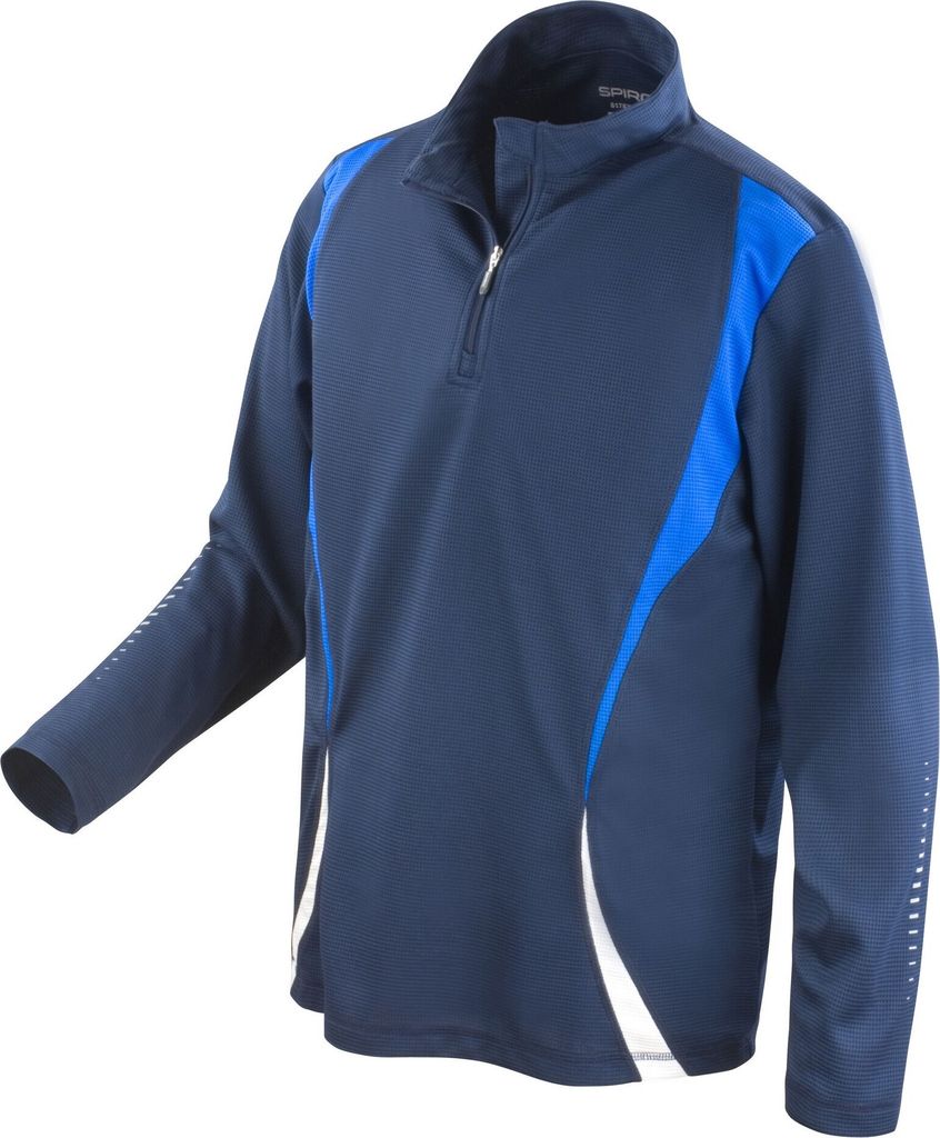Spiro - "Trial" Base Layer Oberteil für Herren/Damen Uni - Training BC5629 (XL) (Marineblau/Königsblau/Weiß)