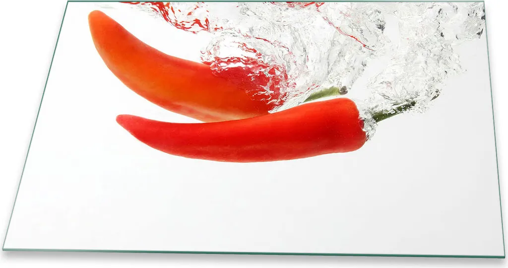 Copri Piano Cottura 80x52 in Vetro Temperato Rosso Paprika Moderno