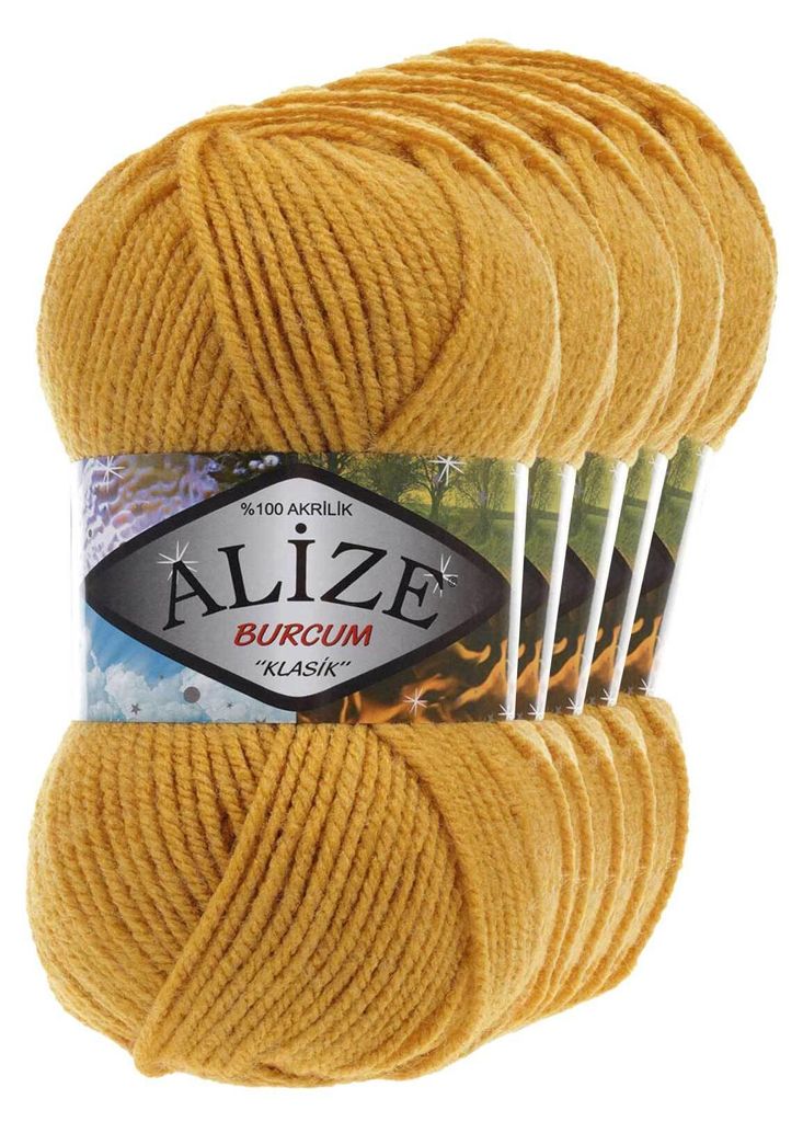 5 x 100g Strickgarn Strickwolle Alize Burcum uni / Produktbild 
