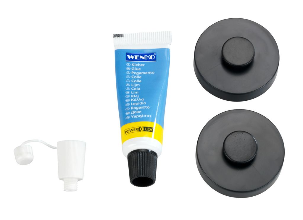 WENKO Power-Loc Adapter Kleber Set 2 Bad Wand Haken WC befestigen ohne bohren