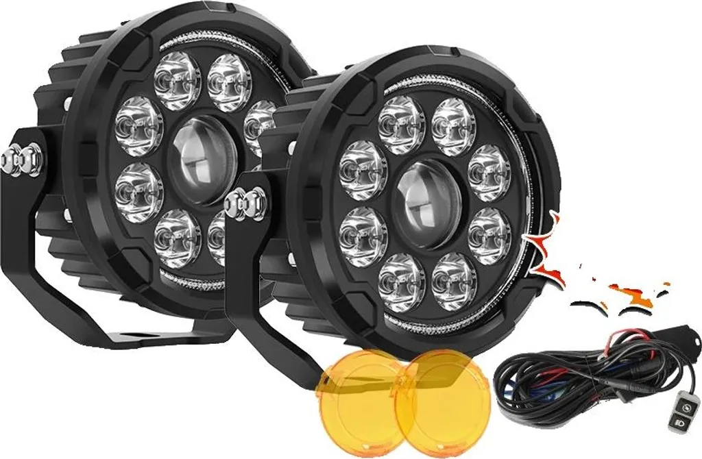 Phare de Travail LED 5 Pouces 6500K Blanc avec DRL Intégré IP68