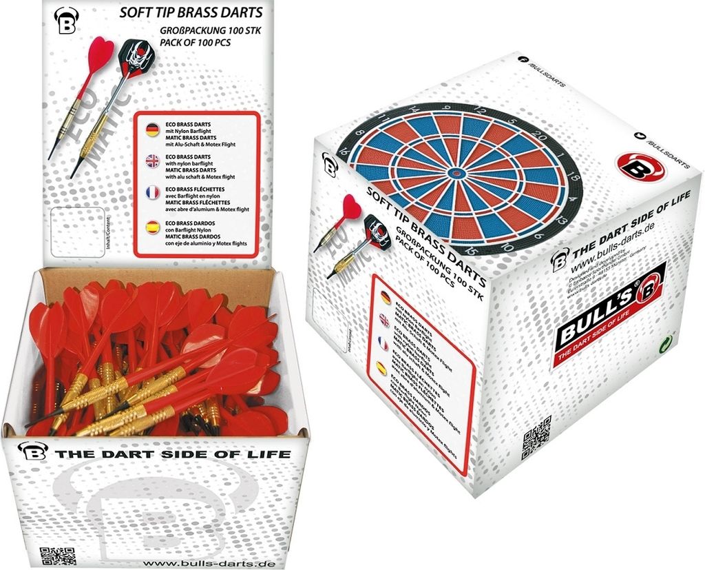 BULL'S Eco Soft Dart 16g 100er 6/8mm