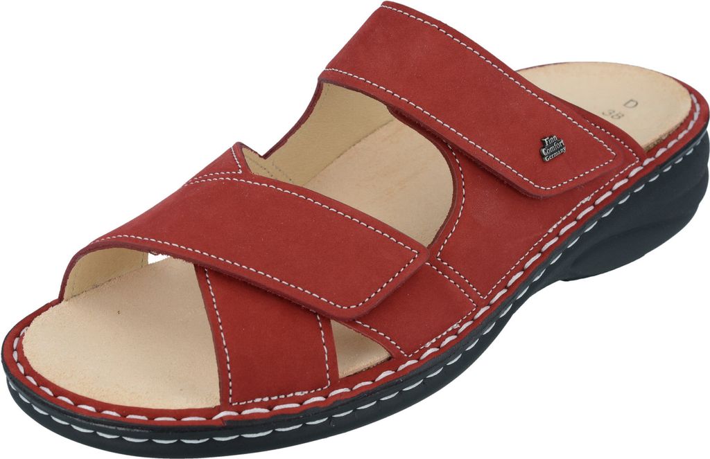 Finn Comfort Melrose Damenpantolette, Leder, Chilli (Rot), Produktbild 