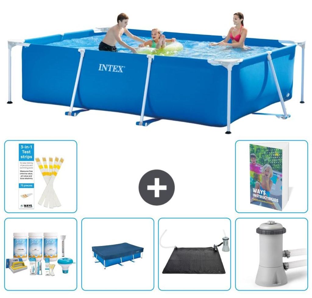 Rechteckiger Frame Pool - 300x200x75 cm - 7-teilig S110