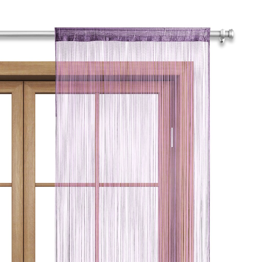 wometo Fadenvorhang Türvorhang Fäden 90x245 lila violett - Produktbild 