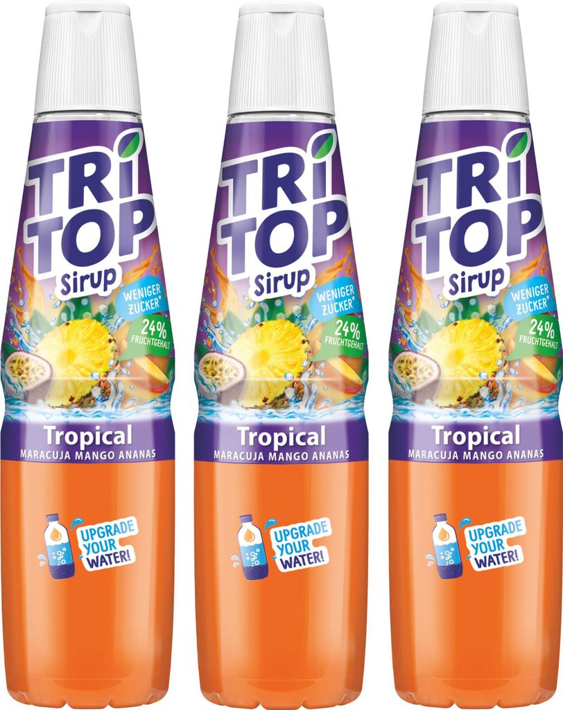Tri Top Getränke-Sirup Tropical 600ml - Maracuja,  Mango, Produktbild 