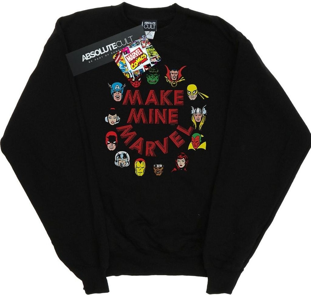 Marvel - "Make Mine Marvel" Sweatshirt für Herren BI49172 (M) (Schwarz)