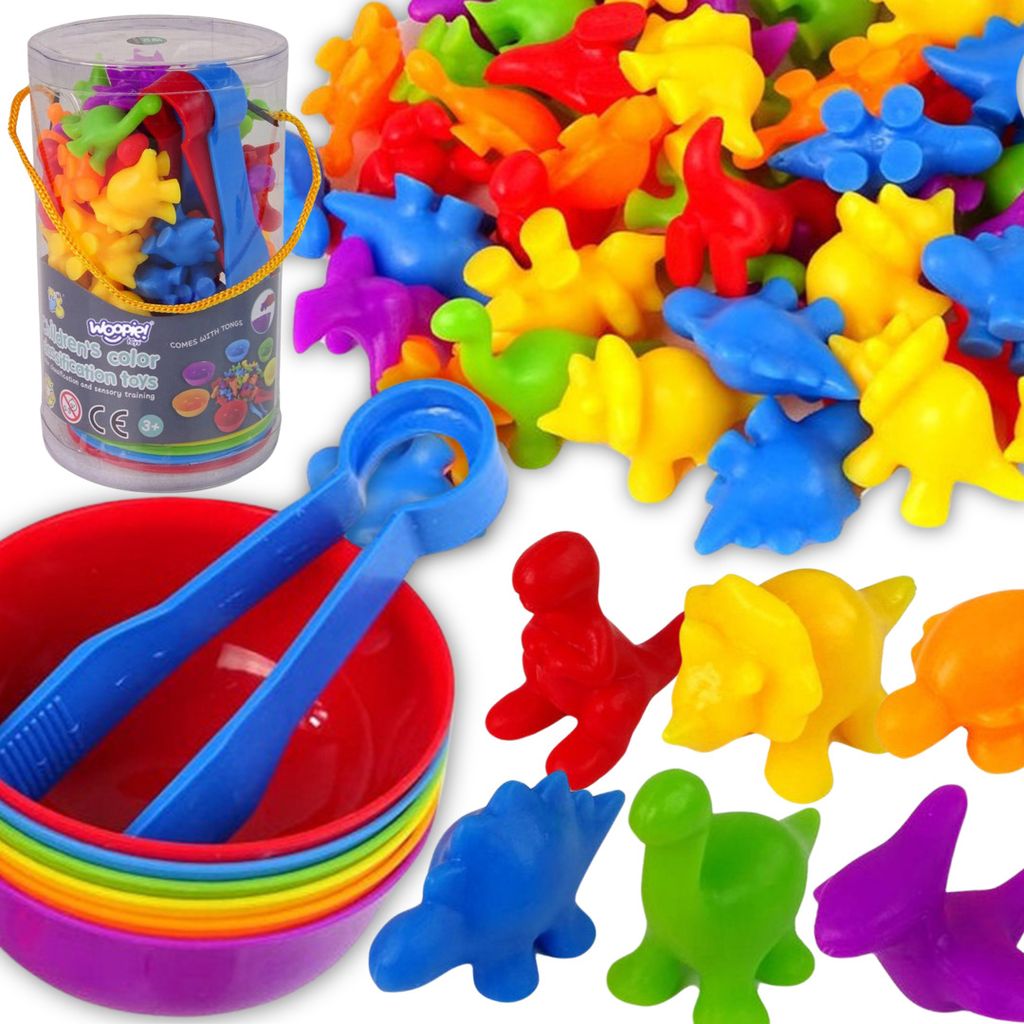 WOOPIE Educational Colour Sorter Game Dinosaurier 56 el.