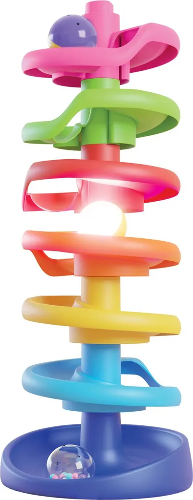 Quercetti Spiral Ball Tower avec boule lumineuse 10 pièces jeu d'éveil