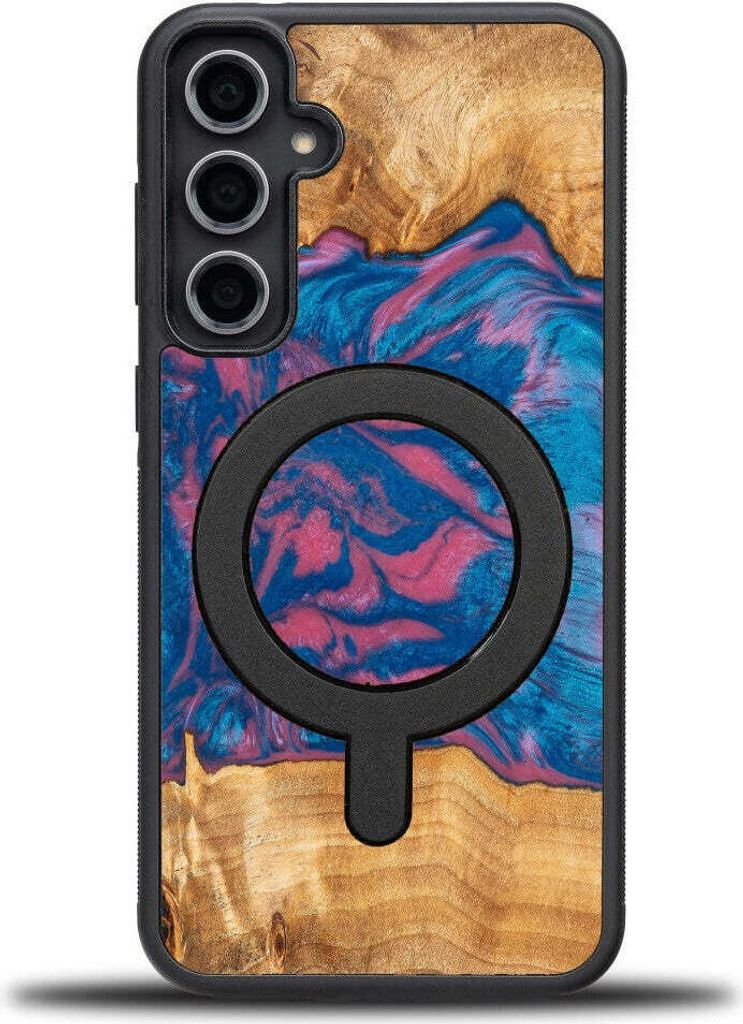 Holzhülle für Galaxy S23 FE, Bewood Unique Neons Vegas für MagSafe