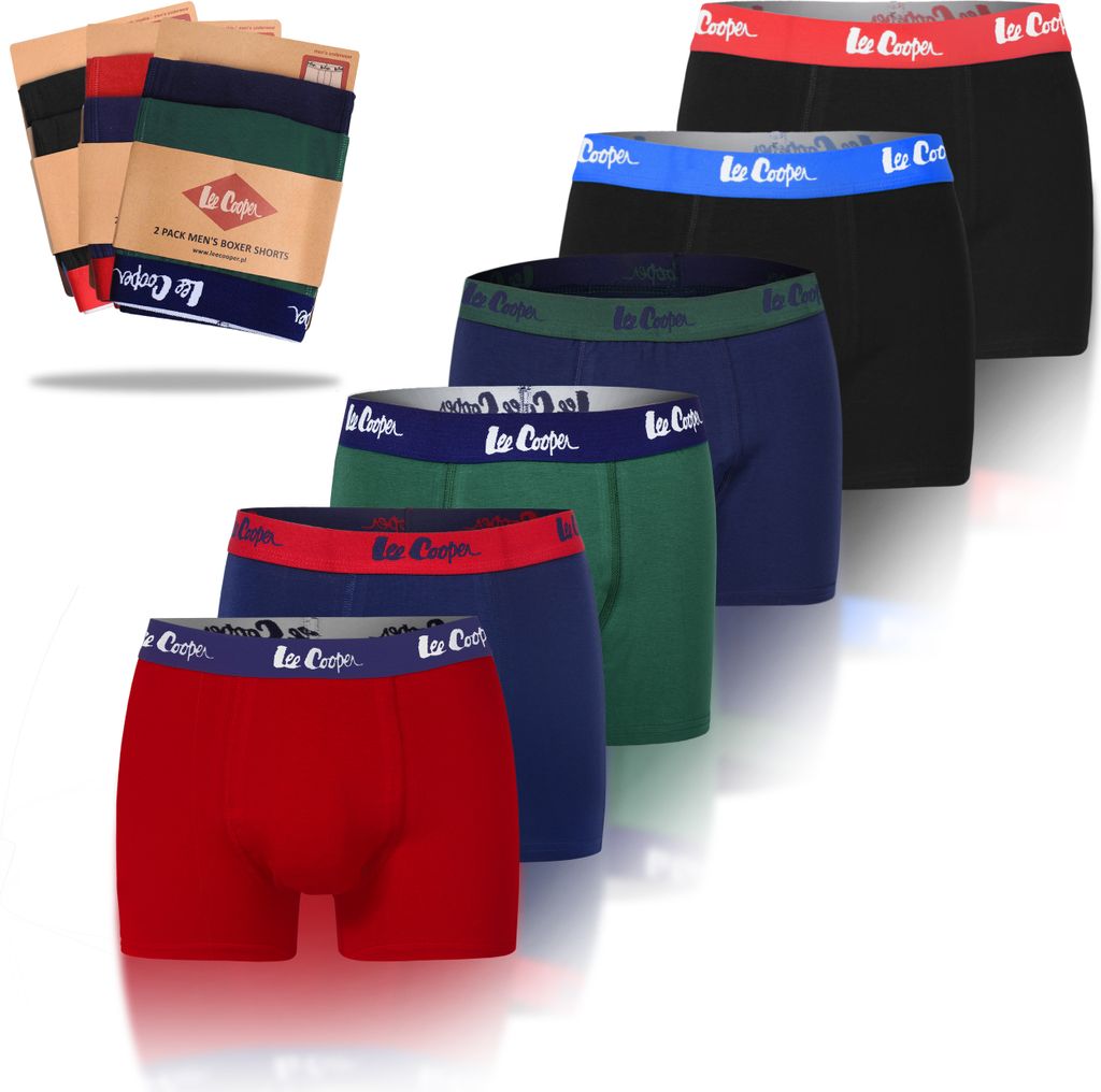 Lee Cooper 6-Pack - Pánské Bavlněné Boxerky, Kalhoty Pro Obrázek produktu 