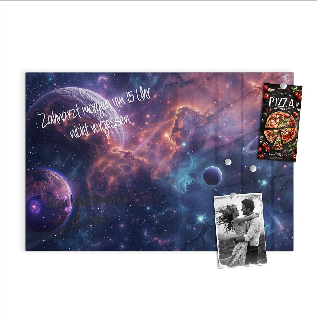 Magnettafel 90x60cm Pinnwand Whiteboard beschreibbar - Produktbild 
