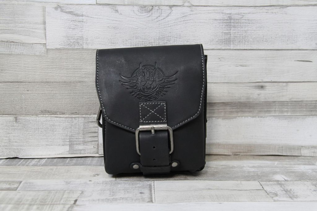 Greenburry Vintage 1754HM-20 Leder Gürteltasche Schwarz