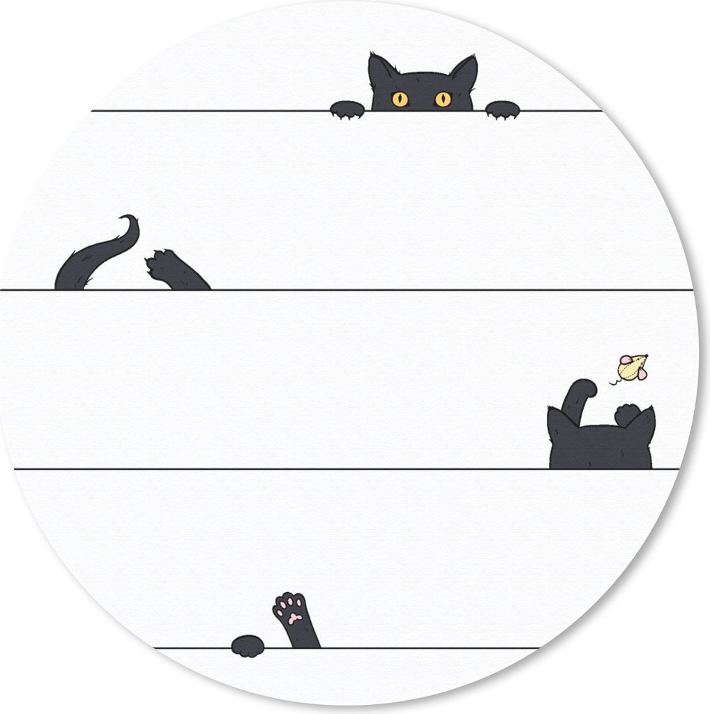 MuchoWow Mauspad Mousepad Katze - Muster - Maus - Jungen - Mädchen - Kinder - Kinder 40x40 cm - Mousepads - Maus Mat - Pad - Mausunterlage - Sch...