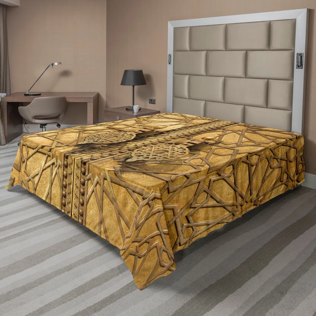 Drap plat ABAKUHAUS Palais de Marrakech 275x260 cm en microfibre marron