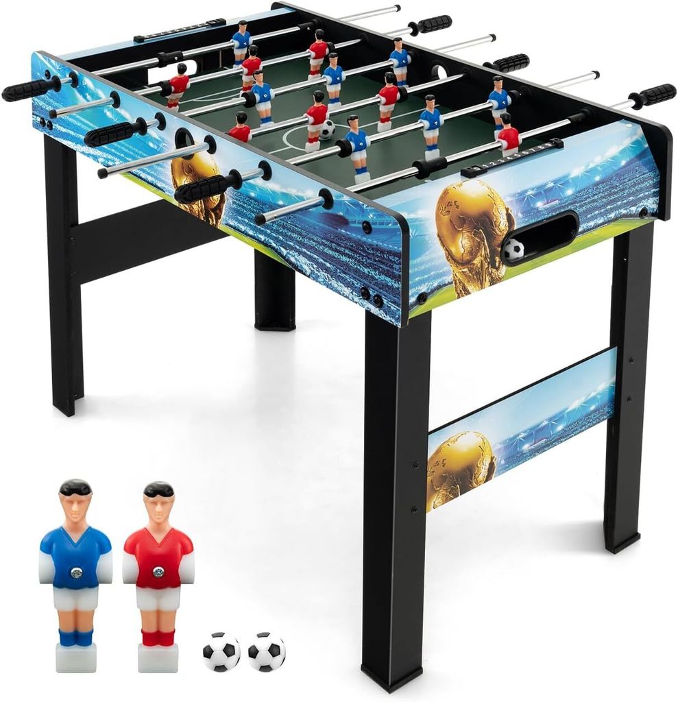 DREAMADE Tischfussball Tischkicker mit Zubehör, Kickertisch für Kinder & Erwachsene Tischfußball für Party und Spielzimmer 94 x 51 x 68,5 cm