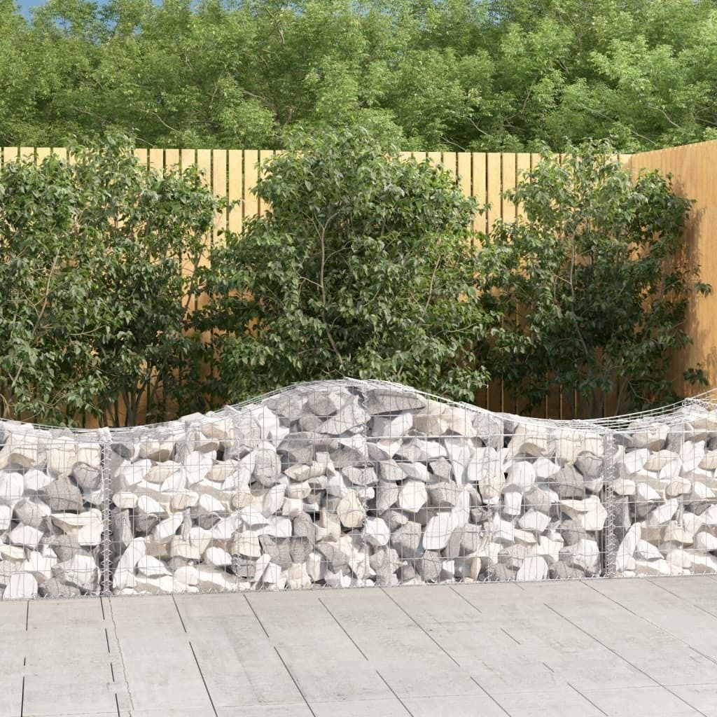 Maison Exclusive - Gabionen mit Hochbogen 10 Stk. 200x50x60/80 cm Verzinktes Eisen