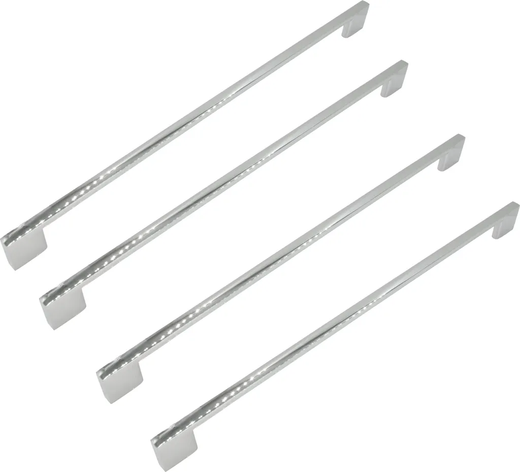 Set 4 Maniglie Mobili Alluminio 320mm Cromo Argento - Design Moderno