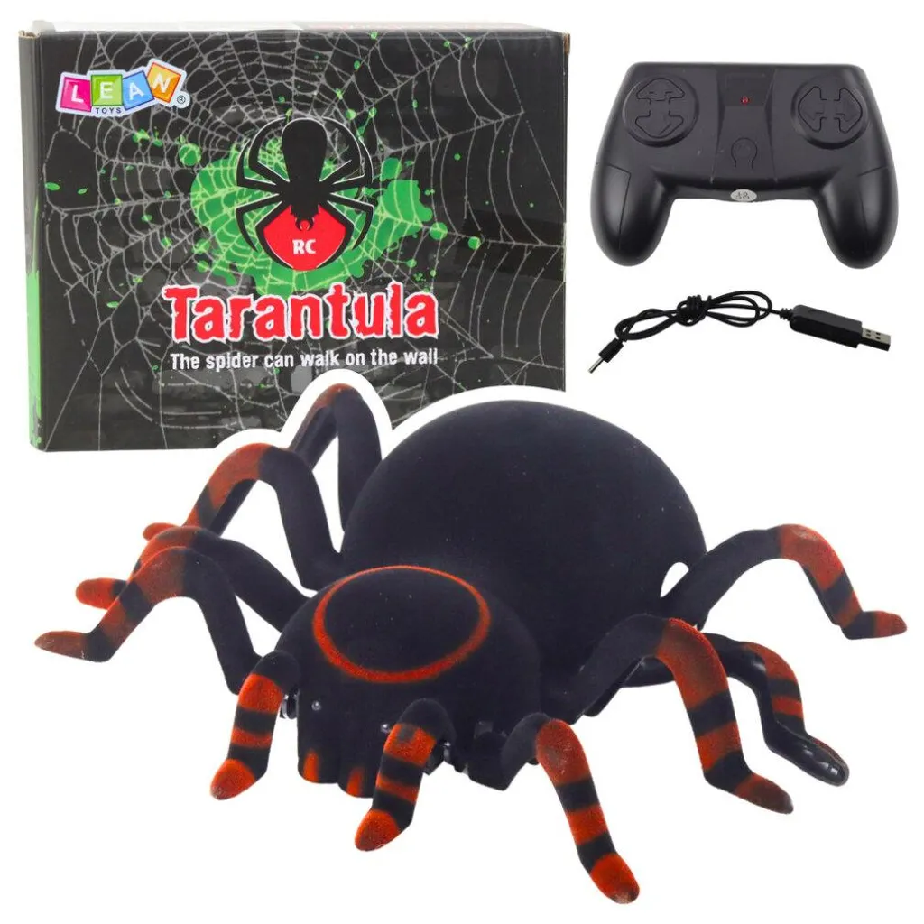 Araignée RC Interactive à Télécommande avec Yeux LED et Rotation 360