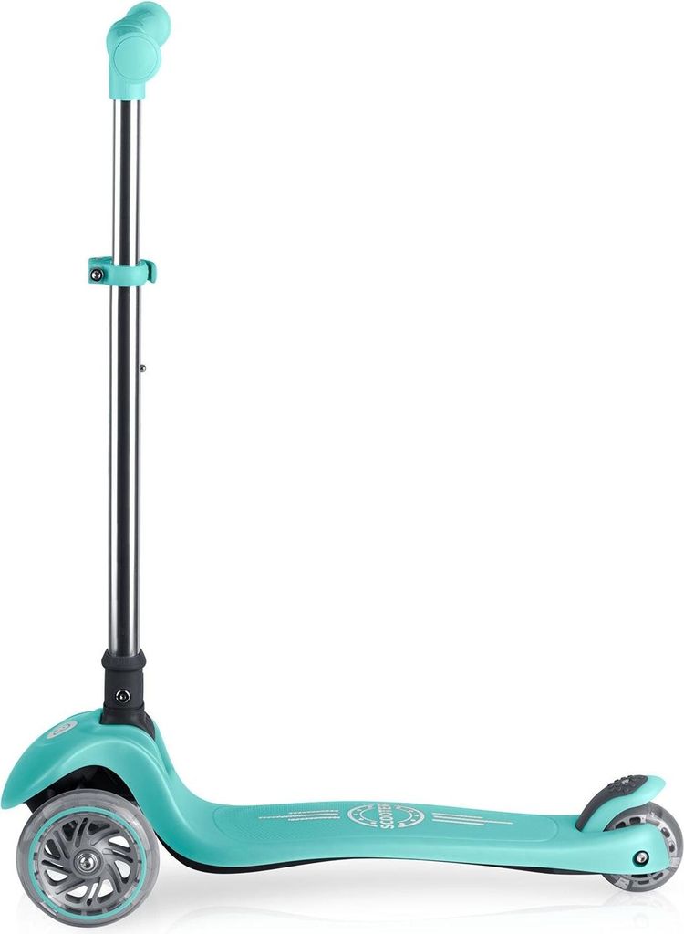 Kinder-Dreirad-Balance-Scooter, der im Dunkeln leuchtet, Türkis
