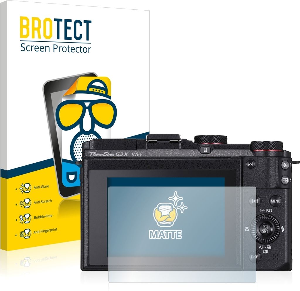 2x BROTECT Schutzfolie für Canon PowerShot G3 X Displayschutz Displayschutzfolie Folie Matt Entspiegelungsfolie