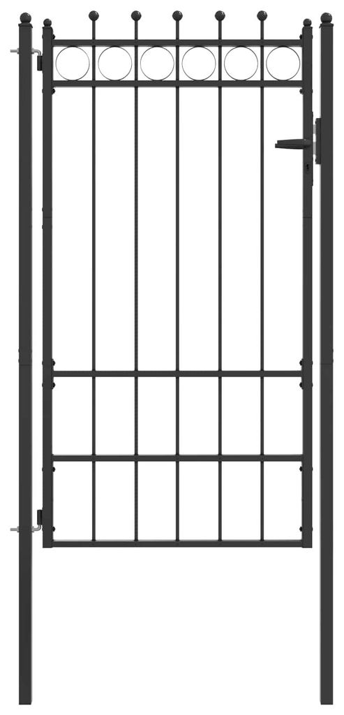 vidaXL Zauntor HORST 100 x 175 cm Metall Schwarz Abschließbar