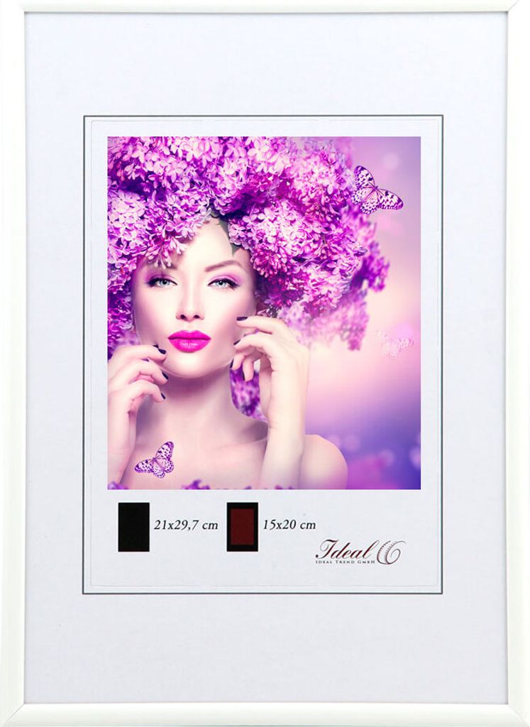 New Lifestyle Kunststoff Bilderrahmen Kunststoffrahmen Bildhalter Bildträger - Farbe: Weiß | Format: 30x30