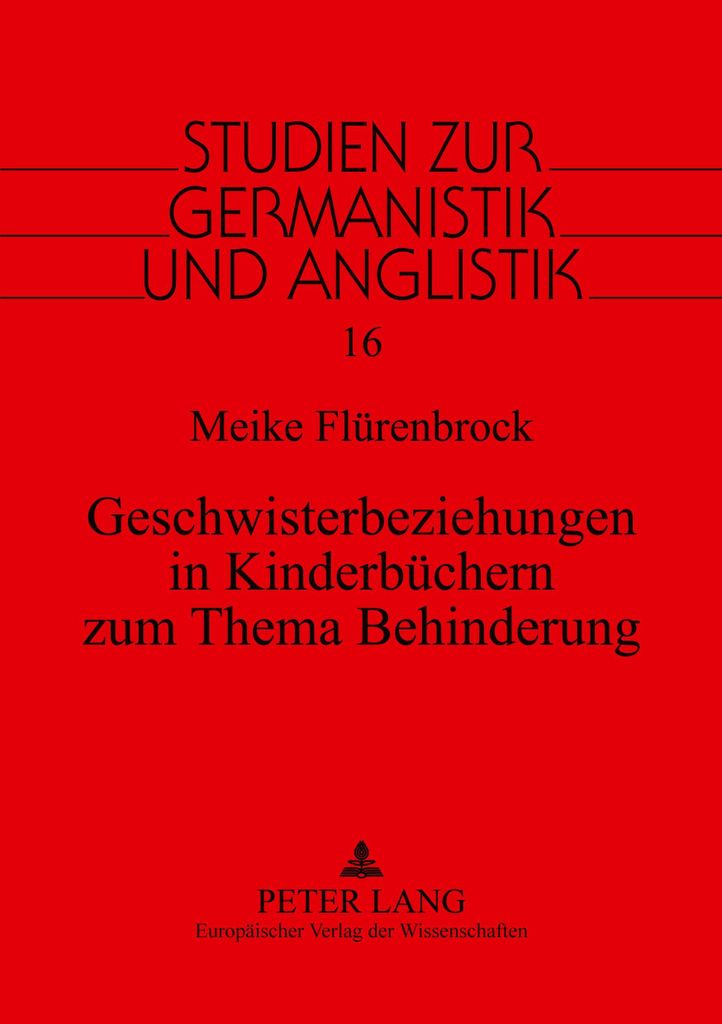 Geschwisterbeziehungen in Kinderbüchern zum Thema Behinderung