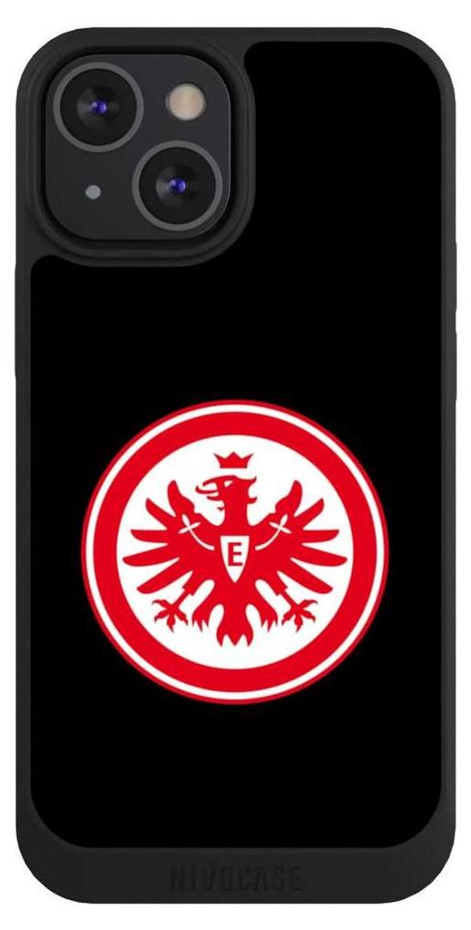 NIVOCASE Handyhülle für Apple iPhone 13 Mini Hülle NIVOpure Case Schwarz Adler Eintracht Frankfurt SGE