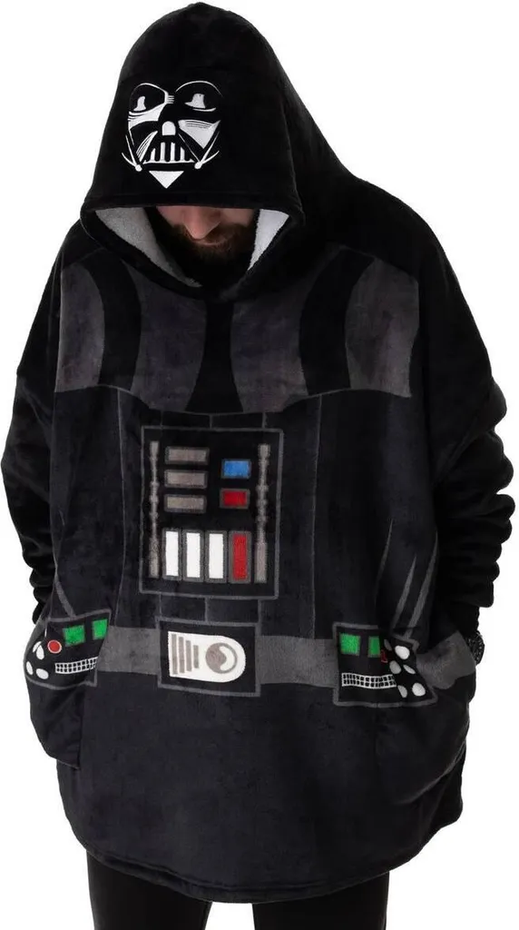 Sweat à capuche géant Star Wars NS8756 en polaire douce - Noir Uni