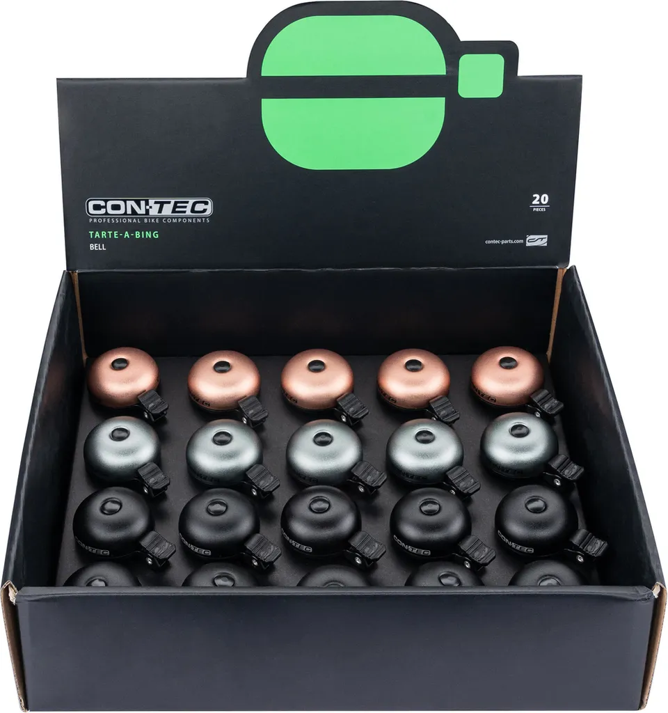 Sonnette Vélo Robuste Contec Tarte-A-Bing Display 20 Pcs Anti-Rouille
