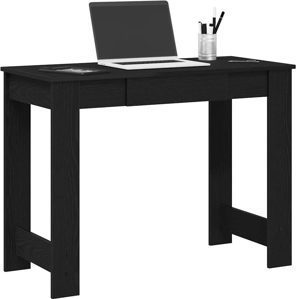"WINTER SALE"Schreibtisch - elegantes Design - Computertisch/Bürotisch - Schwarz 100x45x75cm Holzwerkstoff DE802860 - Schreibtische