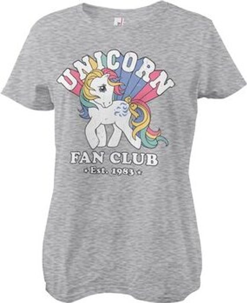 Unicorn Fan Club Girly Tee - XX-Large - HeatherGrey