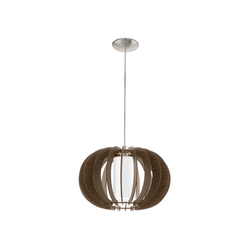 Eglo 95591 Stellato 3 Lampada Sospensione Ø 40cm Marrone Nichel