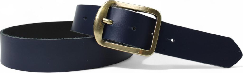FRONHOFER Jeansgürtel aus echtem Leder mit Messing farbiger Gürtelschnalle, 4 cm