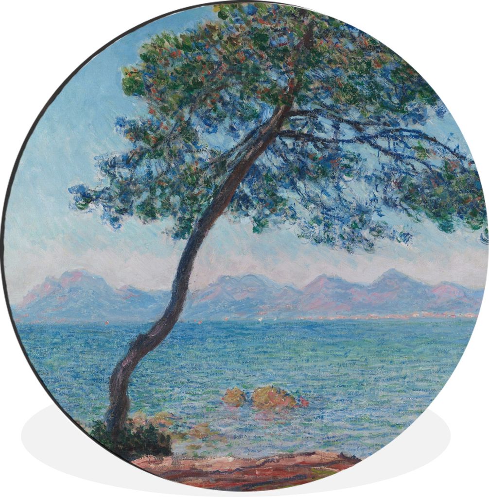 MuchoWow Aluminium Wandkreis Das Esterel-Gebirge - Gemälde von Claude Monet Ø 90 cm Wanddeko Modern Wohnzimmer - Mauerkreis - Wandbilder - Rund...